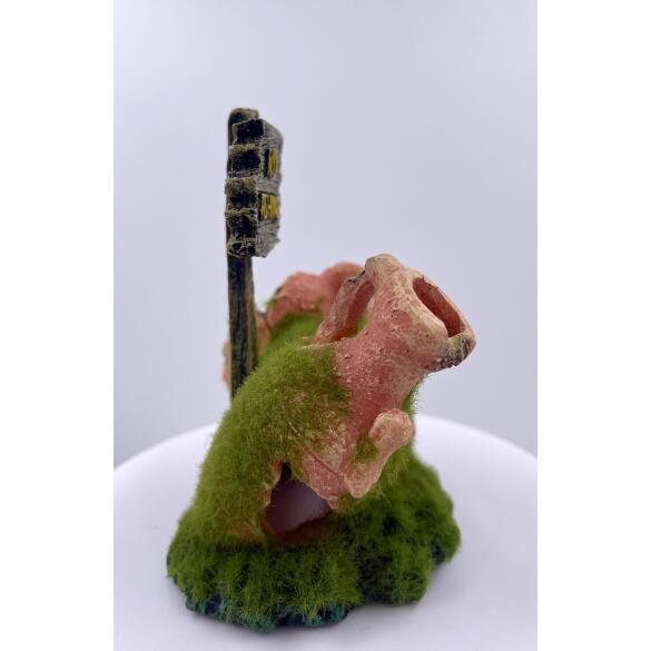 Декорация Marlin Aquarium "Рыбалка запрещена" для аквариума, 10,7*10,3см