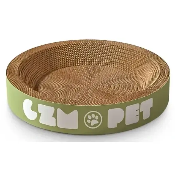 Когтеточка-лежанка овальная Red Bow картонная L, 55*40*9см