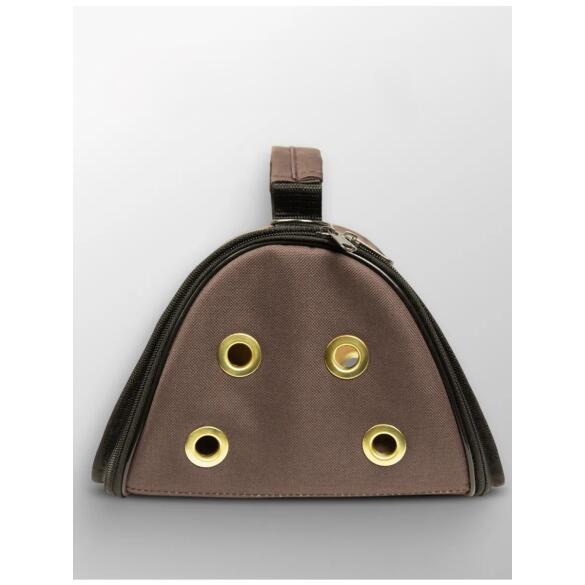 Сумка LOORI мини с нашивкой Коричневая, 25*21см