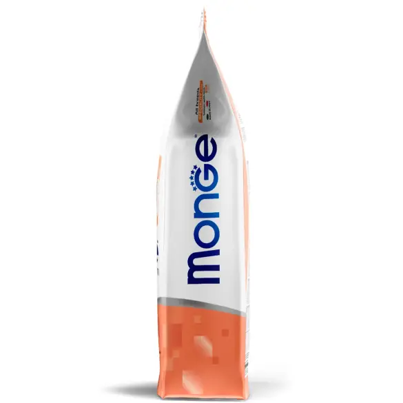 12кг Корм Monge Puppy&Junior SP Monoprotein Salmon/Rice для щенков всех пород с Лососем и рисом