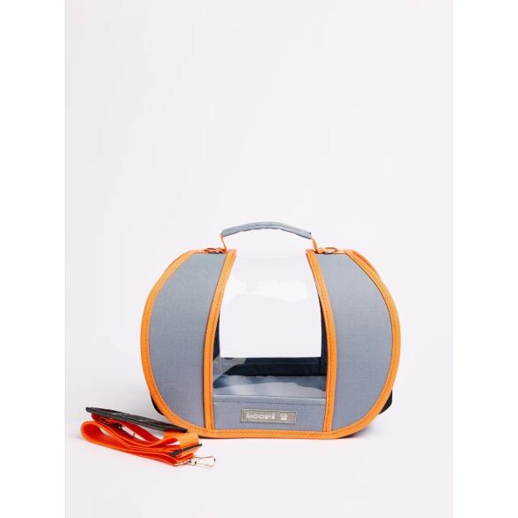 Сумка-переноска LOORI "Аurora" Серо-рыжая, 32*22*23см