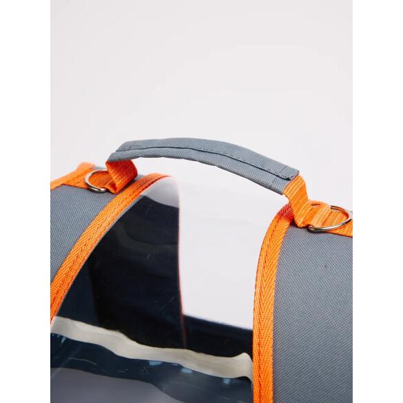 Сумка-переноска LOORI "Аurora" Серо-рыжая, 32*22*23см