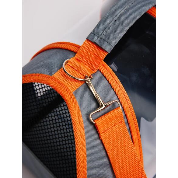 Сумка-переноска LOORI "Аurora" Серо-рыжая, 32*22*23см