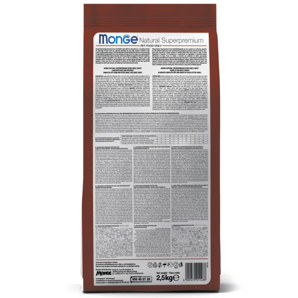 2,5кг Корм Monge Dog SP Monoprotein Adult Lamb/Rice для взрослых собак всех пород c Ягненком и рисом