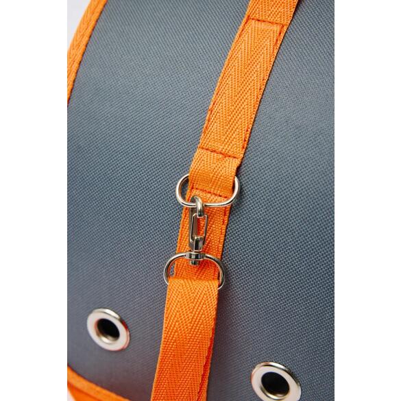 Сумка LOORI мини "Sfera" Серая и Оранжевая, 18*18*20см