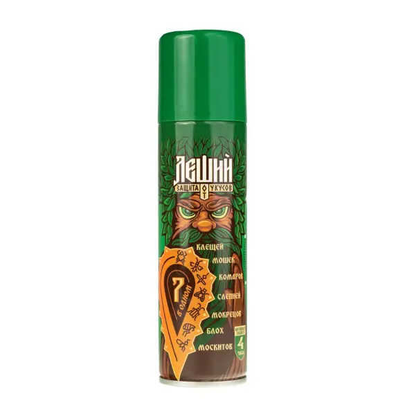 Репеллент "Комплексная защита от кровососущих насекомых и клещей 7в1" (Леший) 150мл