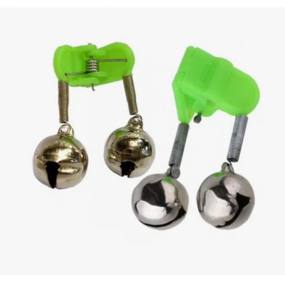 Бубенчик с пластиковой клипсой Малый (Двойной, зеленый)