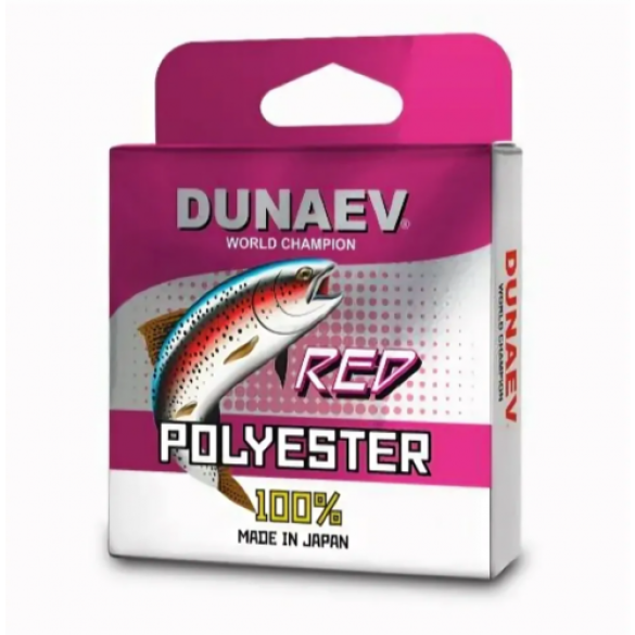 Леска Dunaev Polyester RED 0.104мм 100м