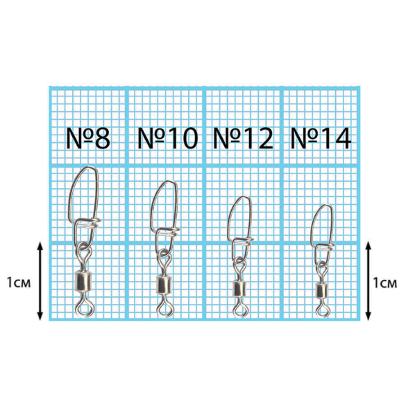 Вертлюжок цилиндр с застежкой "Простая" Dunaev # 12
