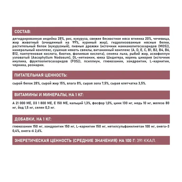 1,5кг Корм Award SPECIAL CARE Toy Breed Support для взрослых собак мелких и миниатюрных пород со свежим мясом Ягненка