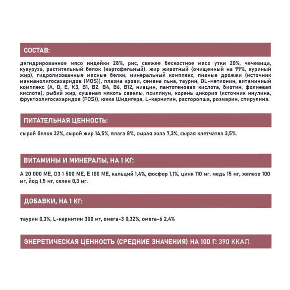 1,5кг Корм Award SPECIAL CARE Sensitive Digestion для взрослых кошек с чувствительным пищеварением со свежим мясом Утки