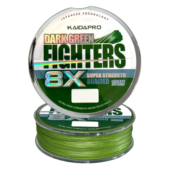 Шнур плетеный KAIDA Pro Fighters 8x150м 0,18мм, Green