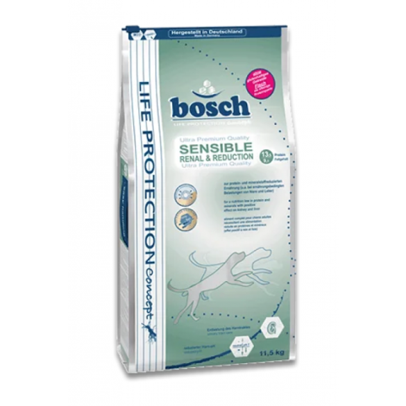 11,5кг Корм Bosch LPC Sensible Renal & Reduction для взрослых собак всех пород для профилактики хронической почечной недостаточности