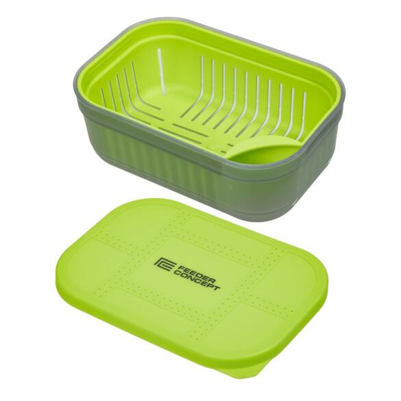 Коробка для прикормки с вентилируемой крышкой и лотком Feeder Concept BAIT BOX 170*115*65мм