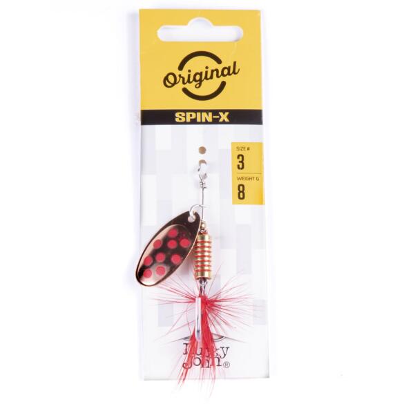 Блесна вращающаяся Lucky John SPIN X ROUND 03 CR, 8г