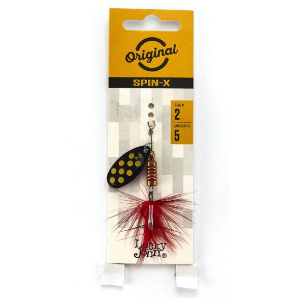 Блесна вращающаяся Lucky John SPIN X ROUND 02 BF, 5г
