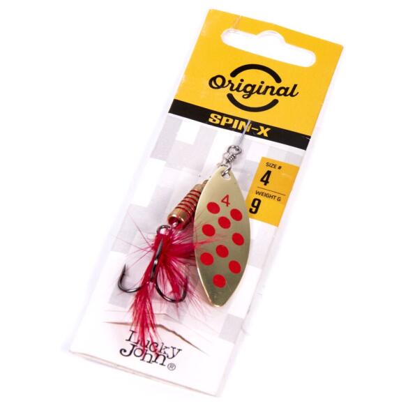 Блесна вращающаяся Lucky John SPIN X LONG 04 GR, 9г