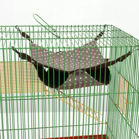 Гамак подвесной LOORI "Зведы" для грызунов Коричневый, 23*23см