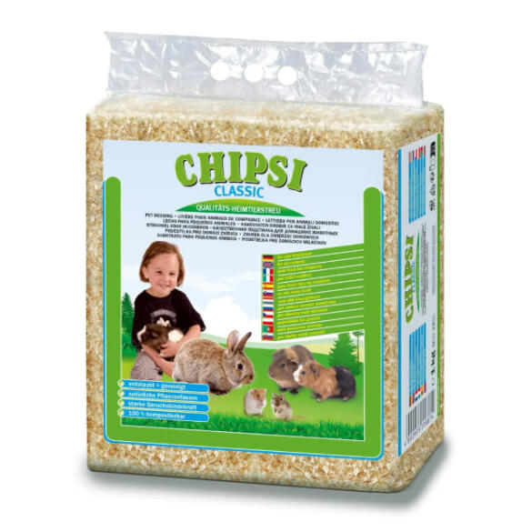 Древесный наполнитель Chipsi Classic для мелких животных, 15л (1кг)