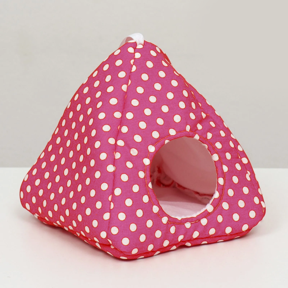 Домик-вигвам LOORI для грызунов Розовый, 17*17*17см