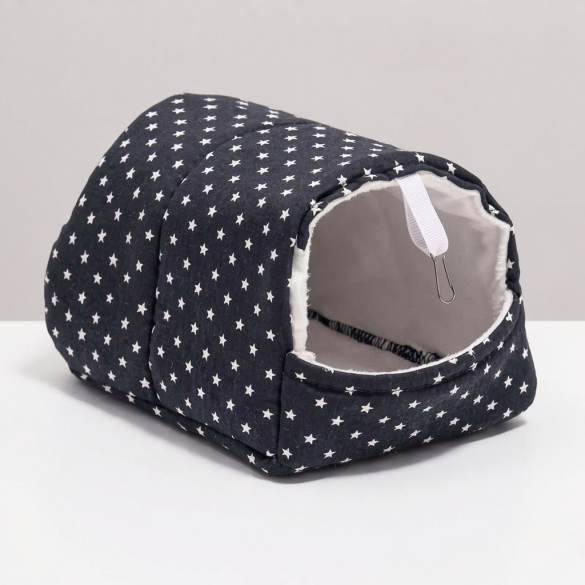 Дом-норка LOORI для грызунов Синий, 20*14*11см