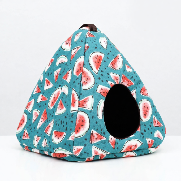 Домик-вигвам LOORI "Арбузики" для грызунов, 17*17*17см