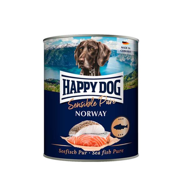 400г Консервы Happy Dog Sensible Pure Norway беззерновой для взрослых собак с Рыбой