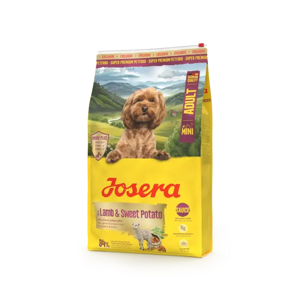 3кг Корм Josera Mini Lamb&Sweet Potato (Mini 26/16) беззерновой для взрослых собак мелких пород с Ягненком и сладким картофелем