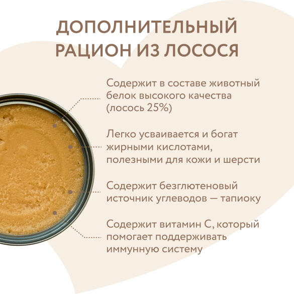 80г Влажный дополнительный корм Мнямс для собак и щенков старше 6 месяцев Мусс из Лосося