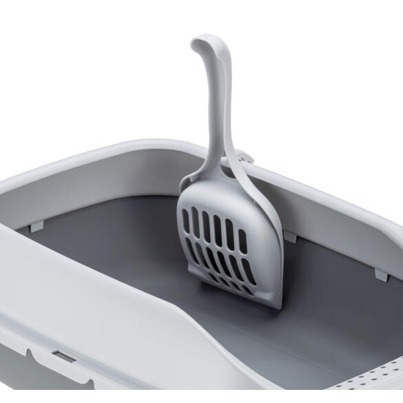 Лоток IDEA "ПЕРВЫЙ" для кошек с высоким бортом, совком и миской Смоки, 41*29см