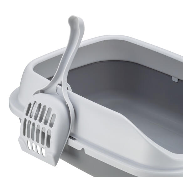 Лоток IDEA "ПЕРВЫЙ" для кошек с высоким бортом, совком и миской Смоки, 41*29см