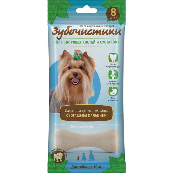 60гр Зубочистики "Деревенские лакомства" Кальциевые для собак мелких пород, 7шт