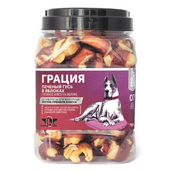 Лакомство в развес GreenQzin ГРАЦИЯ Гусь в яблоке, 1кг