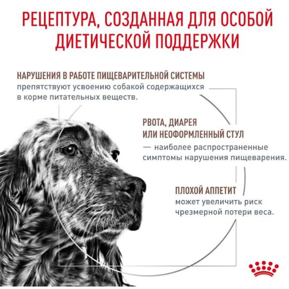 15кг Корм ROYAL CANIN Gastrointestinal диета для взрослых собак при нарушении пищеварения