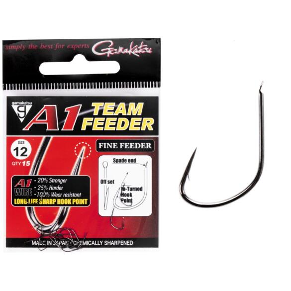 Крючки Gamakatsu A1 TEAM FEEDER HOOKS FINE FEEDER №12