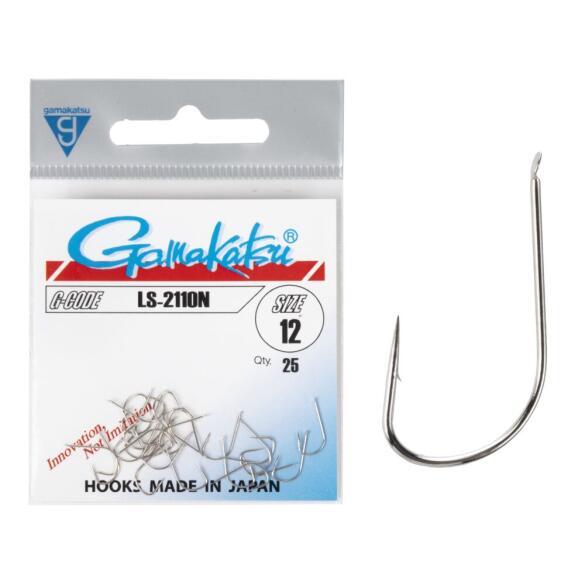 Крючки Gamakatsu HOOKS NICKEL LS-2110N №12, 25шт