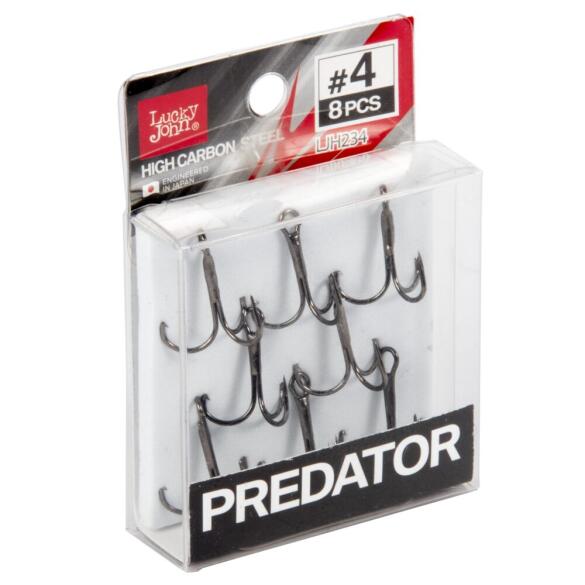 Крючки-тройники Lucky John PREDATOR серия LJH234 004, 8шт