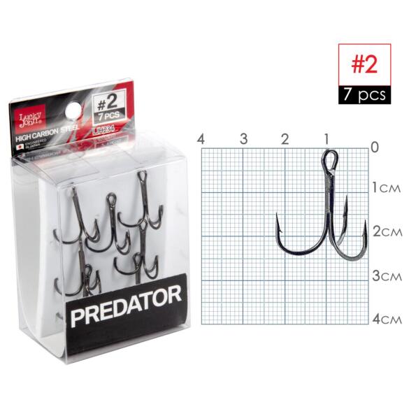 Крючки-тройники Lucky John PREDATOR серия LJH234 002, 7шт