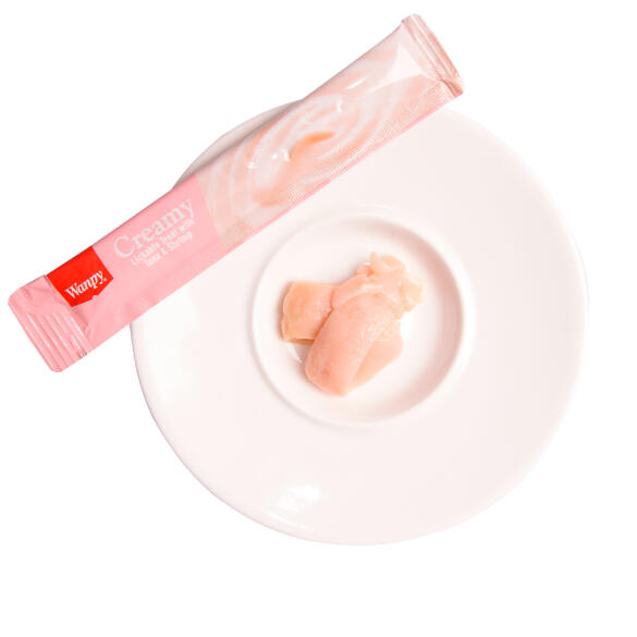 1шт*14г Лакомство Wanpy Cat для кошек Нежное пюре из Тунца и Креветками