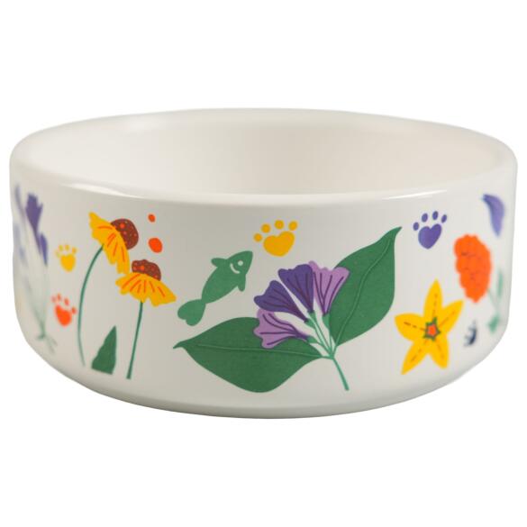 Миска керамическая Mr.Kranch для собак Цветы Прованса Васильковая, 420мл