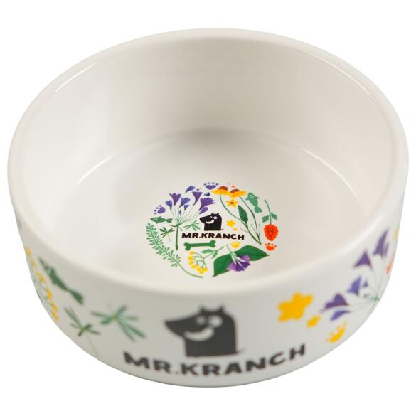 Миска керамическая Mr.Kranch для собак Цветы Прованса Васильковая, 420мл