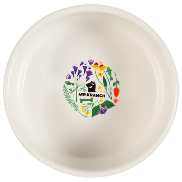 Миска керамическая Mr.Kranch для собак Цветы Прованса Васильковая, 420мл