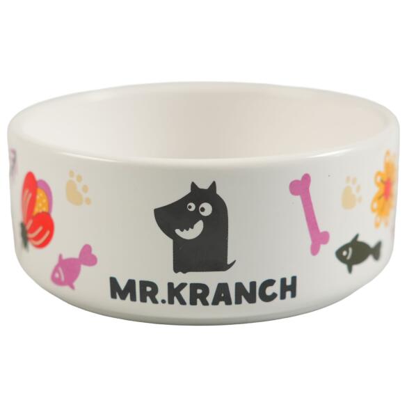 Миска керамическая Mr.Kranch для собак Цветы Прованса Розовая, 420мл