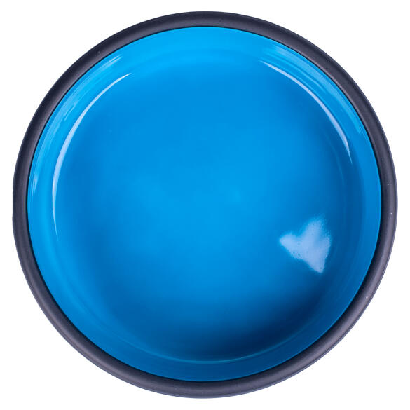 Миска керамическая Mr.Kranch для кошек Черная с Голубым, 350мл