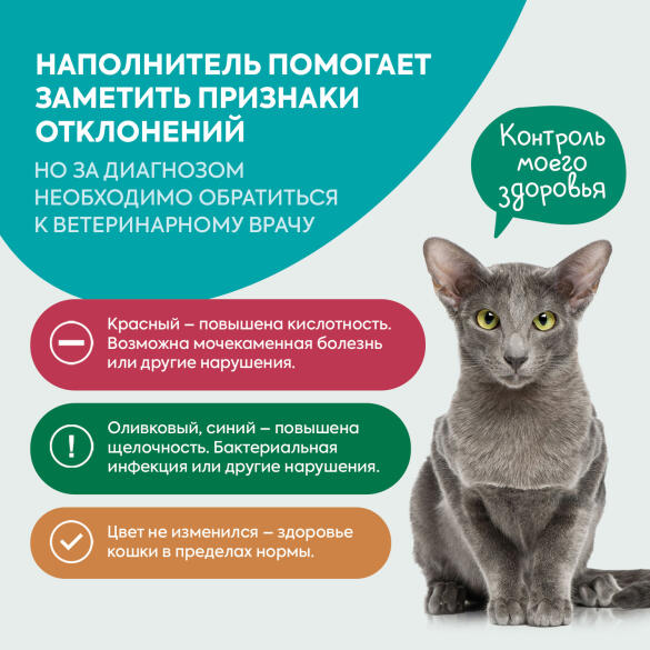 Наполнитель Cat's choice растительный комкующийся с pH-индикатором, 6л (2,5кг)