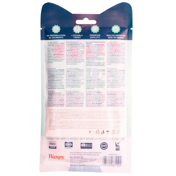 70г Лакомство Wanpy Cat для кошек нежное пюре из Тунца и Гребешка