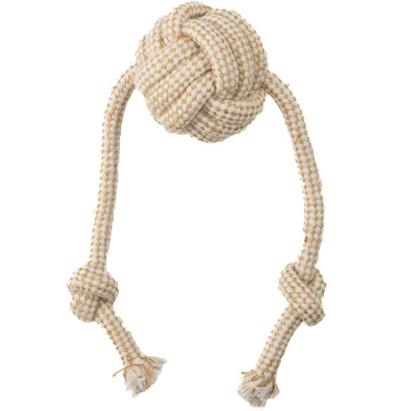 Игрушка Mr.Kranch для собак Мяч из каната на шнуре, 48*8см