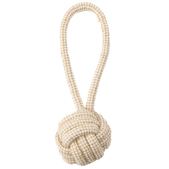 Игрушка Mr.Kranch для собак Мяч из каната на кольцевом шнуре, 23*8см