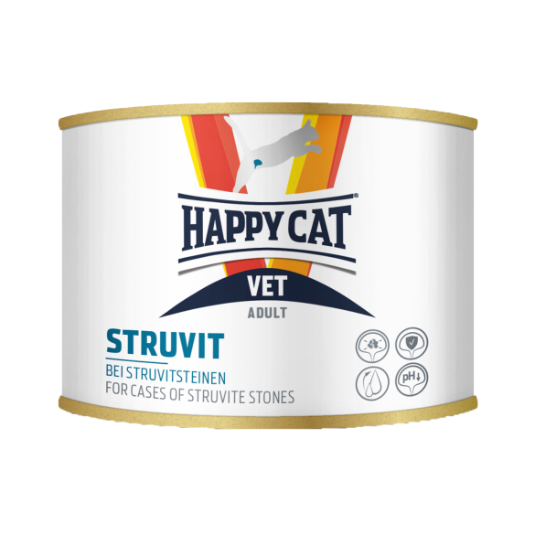 200г Консервы Happy Cat VET Struvit Adult Ветеринарная диета для кошек со струвитным уролитиазом с Курицей и свининой