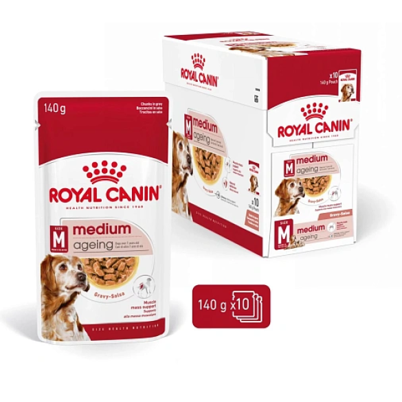 140гр Влажный корм ROYAL CANIN Medium Ageing для стареющих собак средних размеров от 7 лет (пауч)